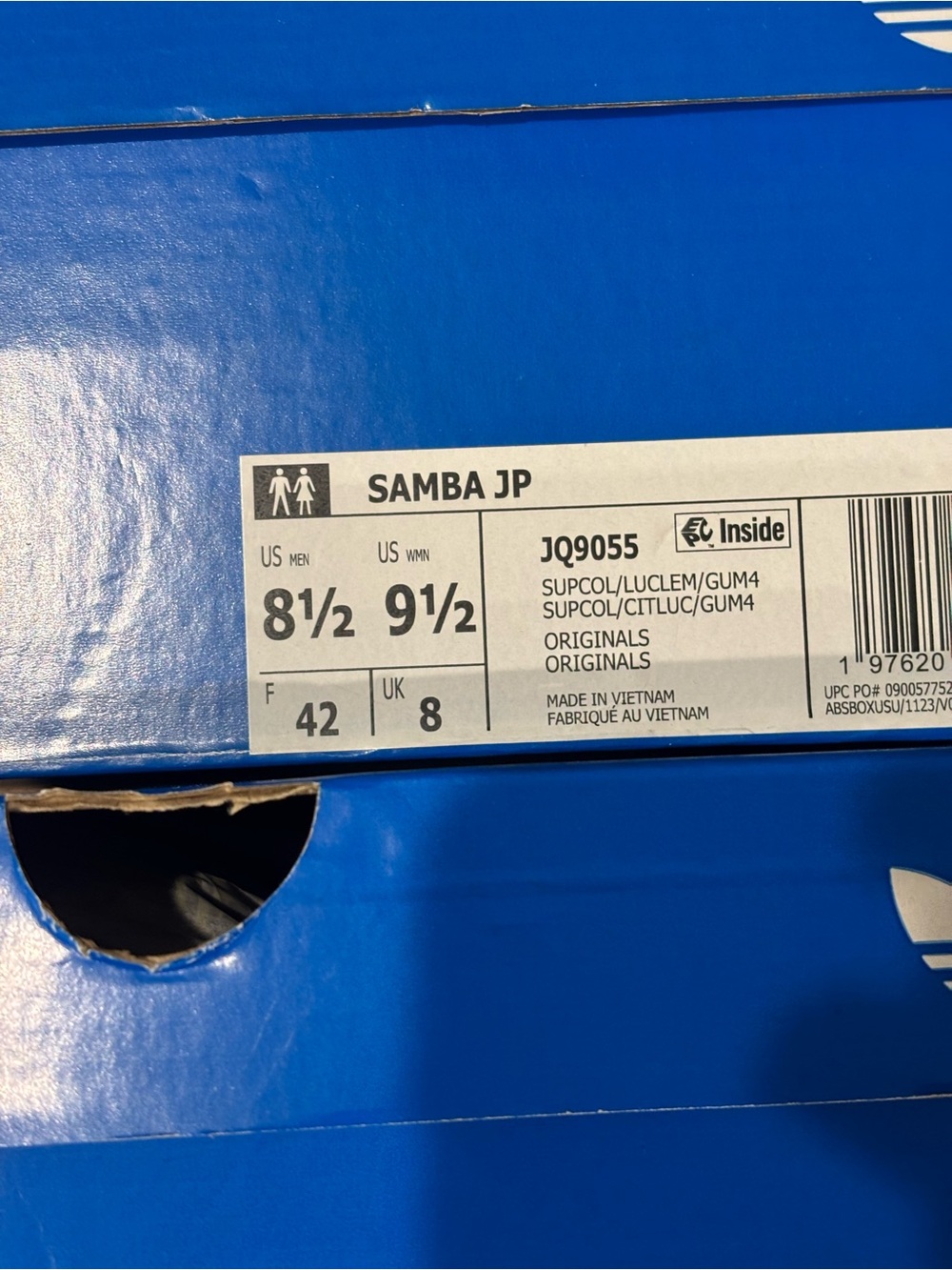 Adidas Samba JP ‘Cloud White Black Gum’ Men's Size 9-13 Low-Top Sneakers! JQ9055 - Picture 5 of 11